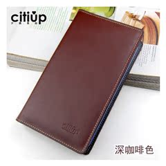 citiup牛皮名片册商务礼品男女款名片夹大容量银行卡包送人