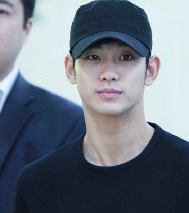 封口固定头围大号 男帽子都敏俊同款平顶帽军帽透气纯色遮阳帽子