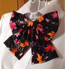 5件包邮】日本进品布料 和风款 JK制服 领花领结 黑色樱花金鱼款