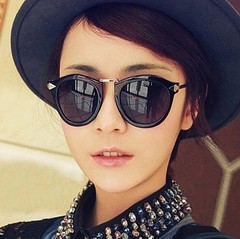 时尚太阳镜女士瘦脸复古墨镜防紫外线眼镜潮2015新款明星正品