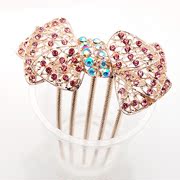 Mail new Korean version of smile package rhinestone Crystal hair comb comb comb hair clip inserted five-tooth comb hair ACC women