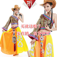 六一新款成人儿童藏族康定情歌舞服少数民族演出服爵士服舞蹈服