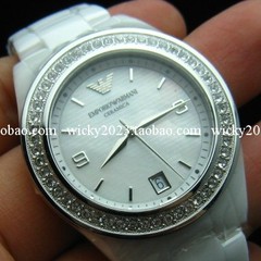 【行货联保】Armani阿玛尼手表贝色盘陶瓷女表女士手表AR1426实照