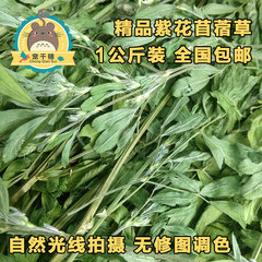 【全国包邮】新烘干紫花苜蓿草 龙猫兔子荷兰猪牧草兔干草毛重1kg