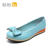 Shoebox sweet bow shoes new shoes asakuchi round head low heel shoes 1115101037