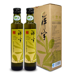 祥宇庄园特级初榨橄榄油食用油500ml*2双支礼盒装植物油炒菜油