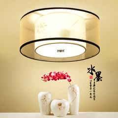 新中式吸顶灯led圆形客厅灯简约现代卧室灯书房间餐厅复古灯饰