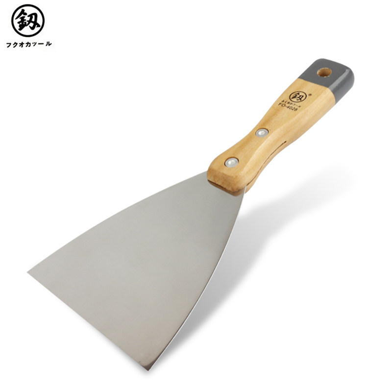 釰 福冈 不锈钢油灰刀腻子刀批刀粉墙工具原子灰刀灰铲抹 fo-4025