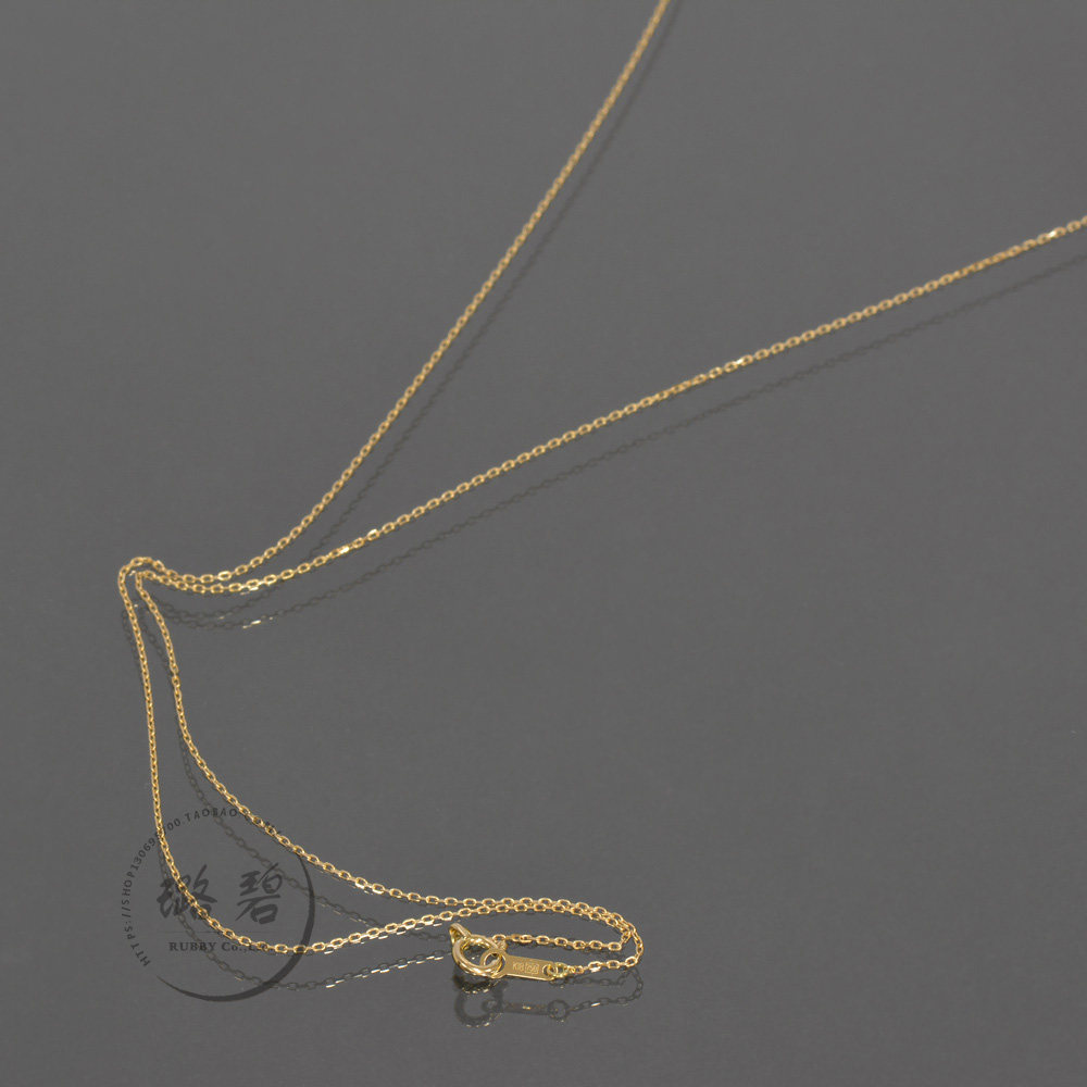 日本10k黄金项链 十字链o字o字链10k金首饰丨宽1.45mm