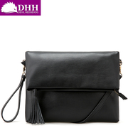 DHH Europe 2015 summer tide women's bags clutch bag slim clutch cow leather tassel bag handbags