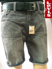 Levi’s/李维斯夏季505系列男士宽松直筒水洗牛仔短裤34505-0110