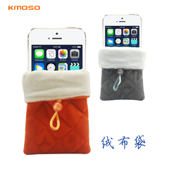 kmoso苹果iPhone5 5C 5S手机加厚绒布袋 新款时尚保护套布套