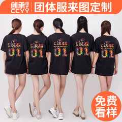 定制T恤定做广告文化衫工作服工衣班服diy短袖衣服装订制印字logo