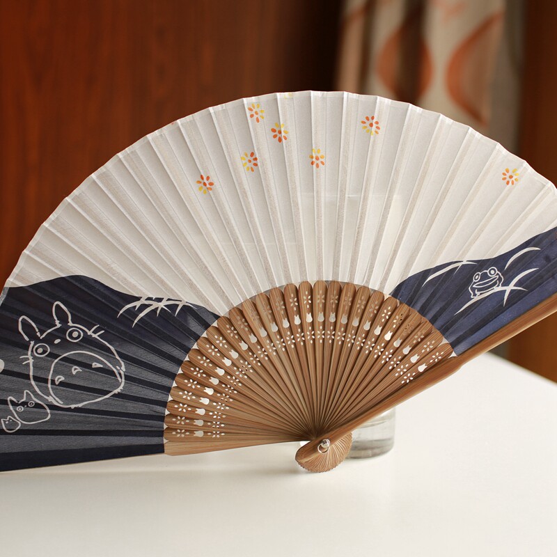 珍藏江户日式折扇日本和风扇子卡通宫崎骏龙猫精品小清新