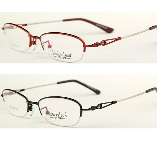 半框近视眼镜框架 超轻记忆架 配镜专用眼镜 3126女款
