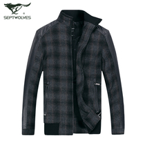 七匹狼羊毛夹克 男士立领外套 2015秋装新款jacket 男装正品 1831