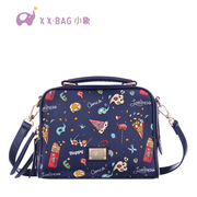 Little elephant bags 2016 new cute retro cartoon female double zippered shoulder slung bags boom 1971