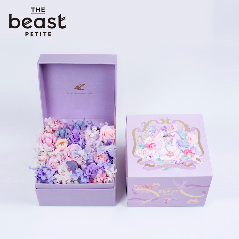 THE BEAST/野兽派 鹦鹉永生花盒 康乃馨与玫瑰花盒产品展示图2