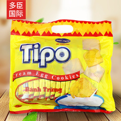 满3件包邮越南进口TIPO面包干300g白巧克力鸡蛋牛奶味饼干零食品