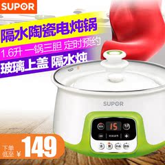 Supor/苏泊尔 DZ16YC802隔水陶瓷电炖锅白瓷预约燕窝慢炖盅BB煲汤