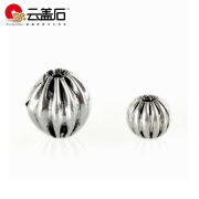 Once cloud cover Tibetan Silver series watermelon pattern bead spacer Xingyue Eichhornia crassipes Bodhi child bracelets-DIY hid accessories