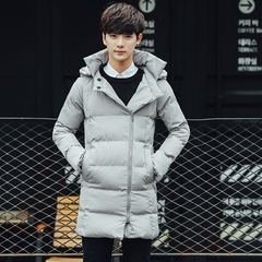 冬季棉服男士中长款棉衣韩版修身青少年学生加厚保暖保暖外套大衣