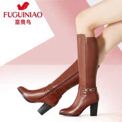 Rich bird 2015 fall/winter new style chunky heels boots high boots leather boots with high heels and long boots boots