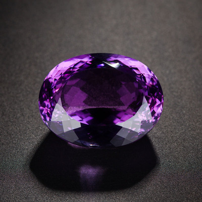 175.4克拉 宝石级大颗天然紫水晶刻面戒面 顶级切工 超美紫罗兰色