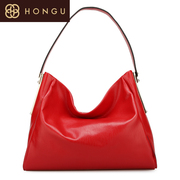 Honggu Hong Gu 2016 counter genuine new European fashion solid color suede leather portable bag 6825