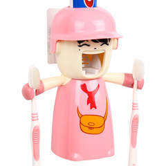 意可可哈雷少女自动挤牙膏器漱口杯牙刷架洗漱套装韩版创意挤压器