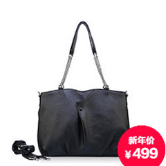 Bampo Banpo ornaments genuine leather handbag chain bag leather fashion simple leisure commuter baodan shoulder bag