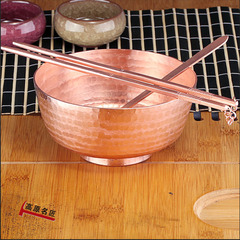 高原名匠 铜碗铜勺铜筷子 纯手工铜餐具 纯铜加厚紫铜