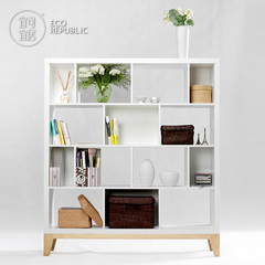 宜可宜居原创品牌 板木现代简约大卡尔利书柜书架置物架