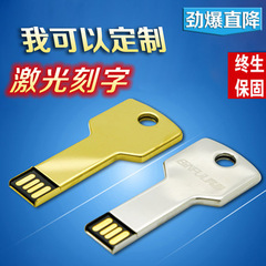 宾孚钥匙u盘2G正品包邮 礼品u盘定做logo 2GB 防水投标u盘刻字