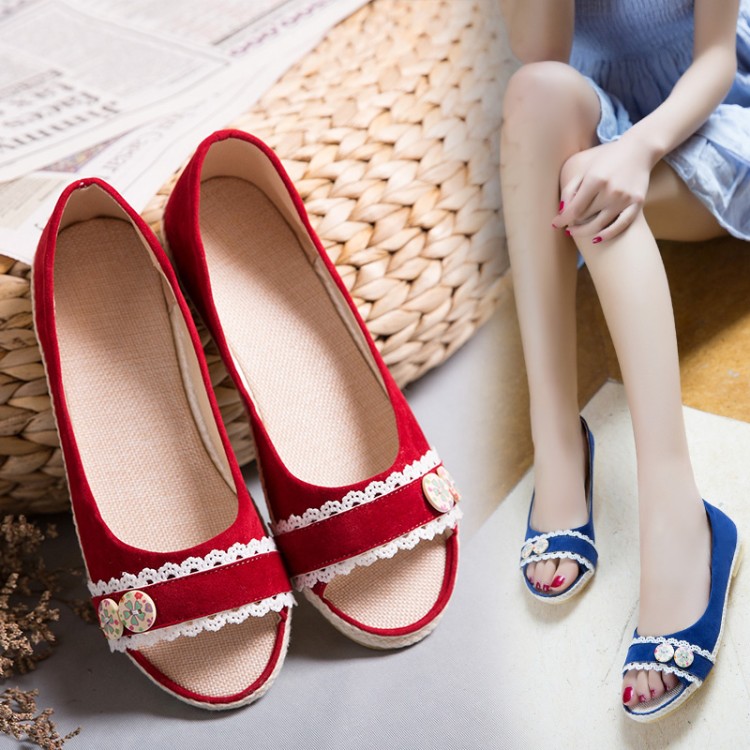 summer drive a car Sandals go to work leisure time Flat shoes pregnant woman Nurse Cloth shoes Fish mouth Flat bottom Lazy manin the Women's Shoes, Sandals category - from Buy2taobao.com to provide professional Taobao agent buy service