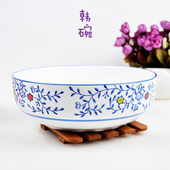 健康釉下彩陶瓷餐具 冠福日韩式 和风大面碗面馆专用 8英寸韩碗