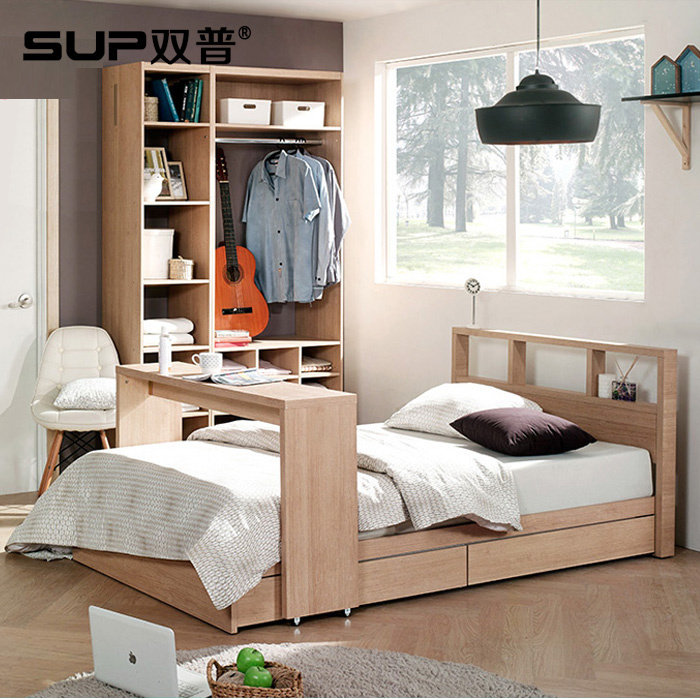 日韩式现代简约多功能组合床榻榻米成人双人1.5米1.8米储物收纳床