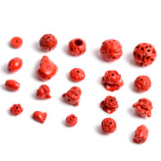 DIY Jewelry Accessories cinnabar Lotus pendants beads hollow Buddha head feet ball bead accessories