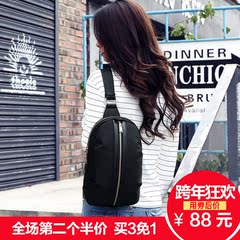 T·N·X·G胸包女斜跨包女包韩版尼龙牛津布两用背包小户外运动包