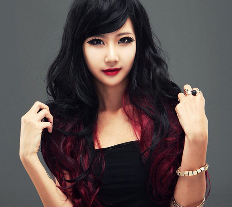 速卖通爆款女式动漫cosplay wig黑色渐变酒红 cos假发批发在类目 美发护发/假发, 假发, 整顶假发中 - 来自Buy2taobao.com提供专业的淘宝代购服务