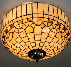 蒂凡尼吸顶灯欧式欧美时尚简约高档灯新古典彩色玻璃卧室咖啡厅灯