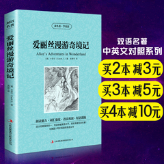 【正版】读名著学英语 爱丽丝漫游奇境记英文原版 中文版中英文双语图书英汉对照爱丽丝梦游仙境童话故事小学生课外阅读书籍小说