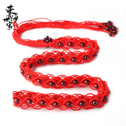 Tokai family born in wine red diamond knots in the rope belt with red pomegranate Shi Sanzhu fashion jewelry women