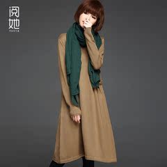 2016毛衣女圆领套头秋冬韩版中长款大码宽松女士外穿针织打底衫