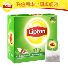 Lipton立顿绿茶包 优选黄山/四川绿茶冲饮袋泡茶叶 100包*10盒装