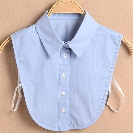 复古百搭时尚秋冬季蓝色牛仔纯棉衬衫假领子装饰假领衣领 女