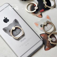 有 也喵星人可爱迷你iRing金属环卡扣式苹果手机通用指环支架扣