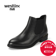 Westlink/Western leather Chelsea boots leather ankle boots round head of England 2015 fall/winter fashion boots new