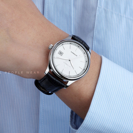 正品防水男士手表皮带时尚潮流款超薄休闲石英表学生韩版简约男表