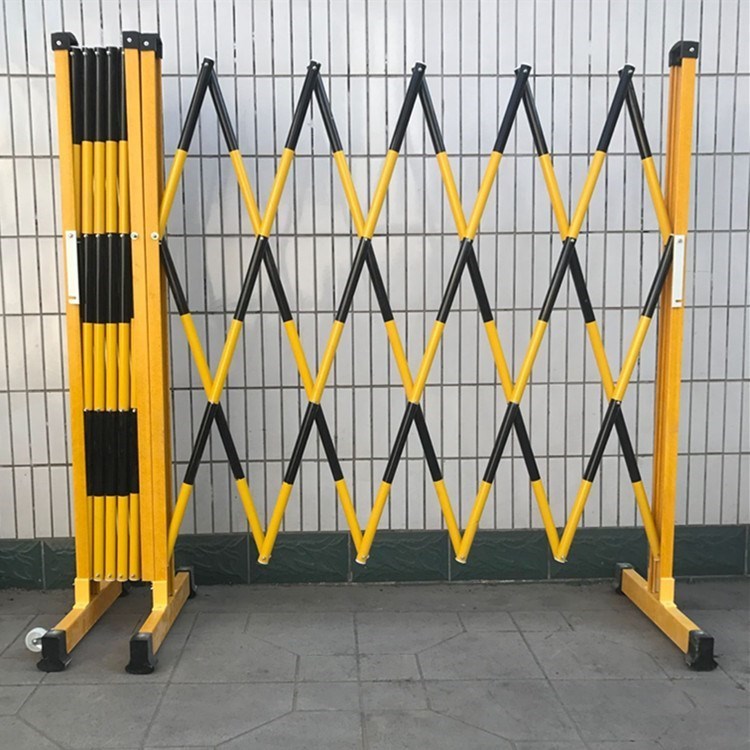 户外围栏护栏折叠式电力伸缩实用性强安全玻璃钢隔离带幼儿园.